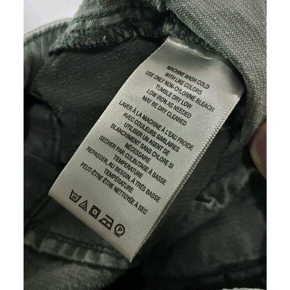 Free People Pants Womens 25 Green Corduroy High Rise Flare Bell Bottoms We The - Picture 10 of 13